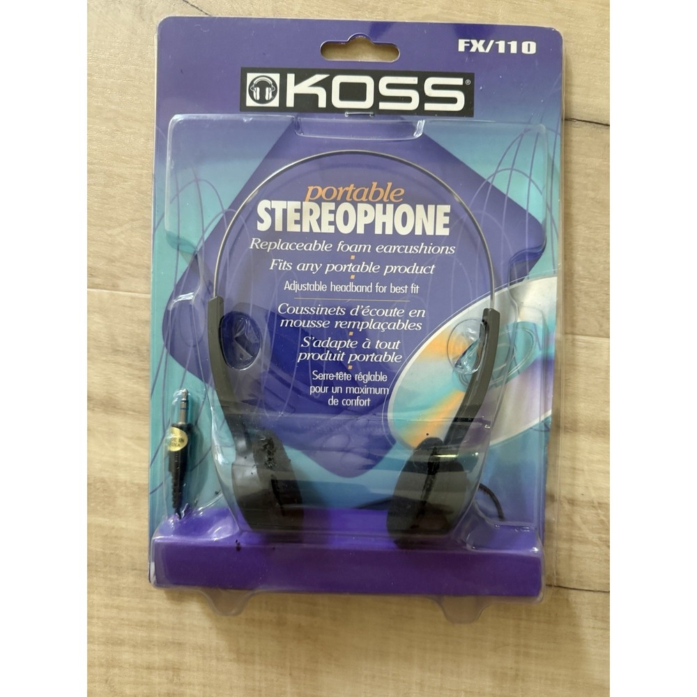 Vintage Koss FX/110 Stereophones Headphones Wired RARE Adjustable Over The Head